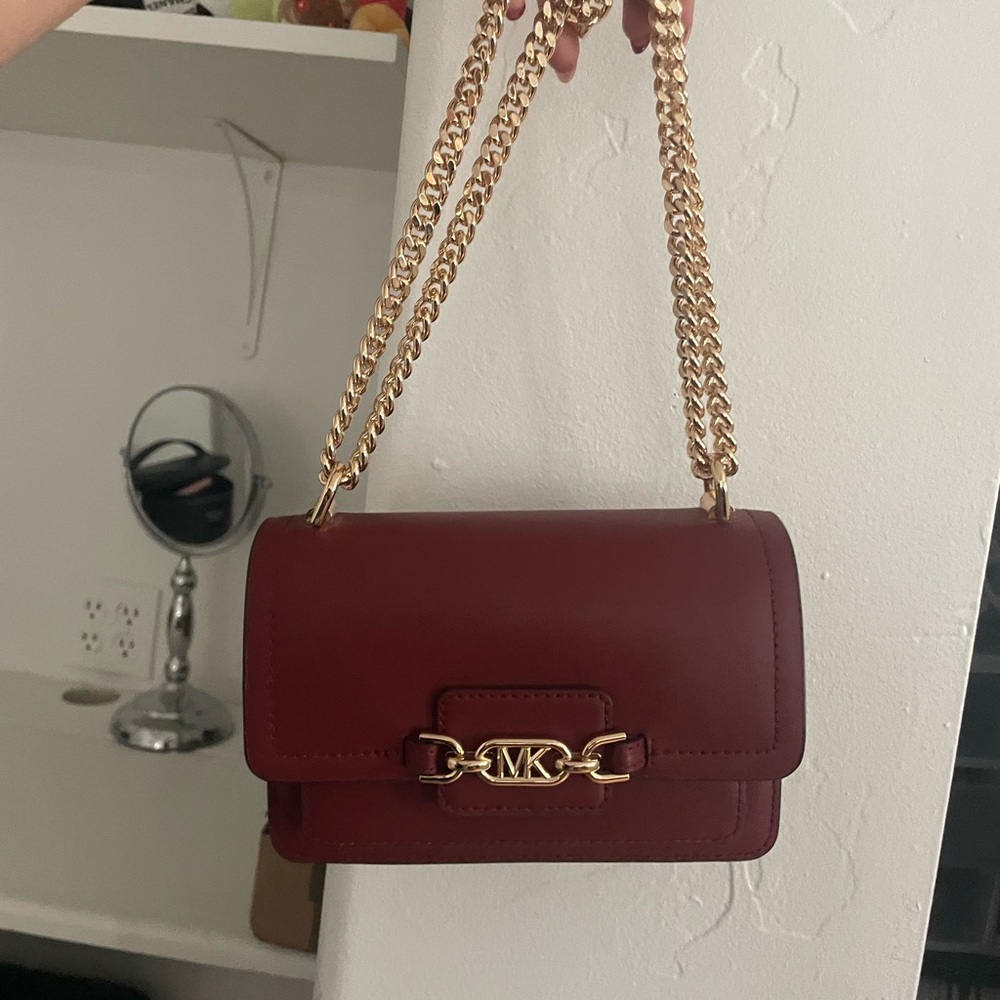 Michael Kors Burgundy Shoulder Bag